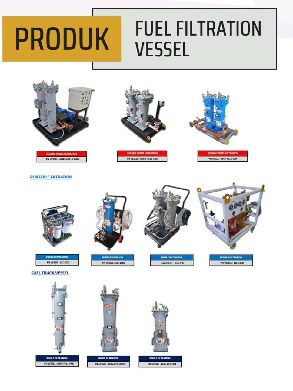 fuel filtration vessel